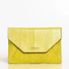 Women Trussardi Women'S Clutch Bags | Trussardi Classic Envelope Clutch In Exquisite Elaphe Leather