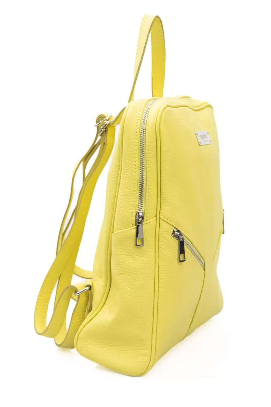 Women Baldinini Trend Women Backpacks | Baldinini Trend Yellow Cowhide Backpack - Genuine Authentic Brand Llc