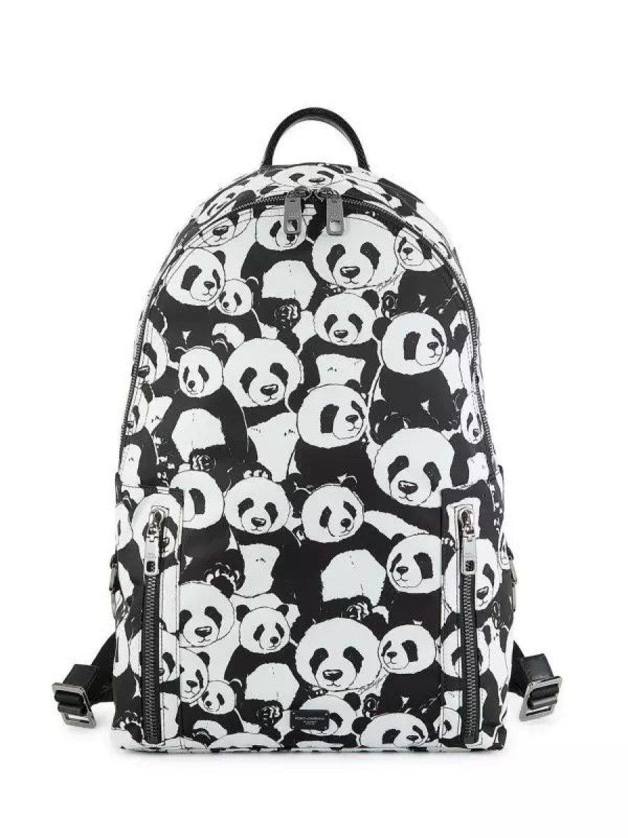 Men Dolce & Gabbana Men Backpacks | Dolce & Gabbana Sleek Monochrome Designer Backpack