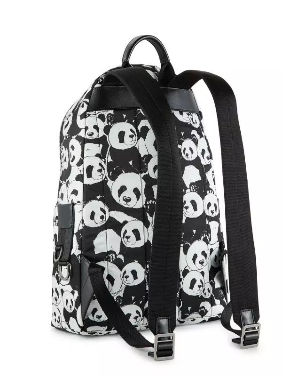 Men Dolce & Gabbana Men Backpacks | Dolce & Gabbana Sleek Monochrome Designer Backpack