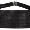 Men Dolce & Gabbana Men'S Cummerband | Dolce & Gabbana Black Polka Dot Wide Waist Men Belt Cummerband