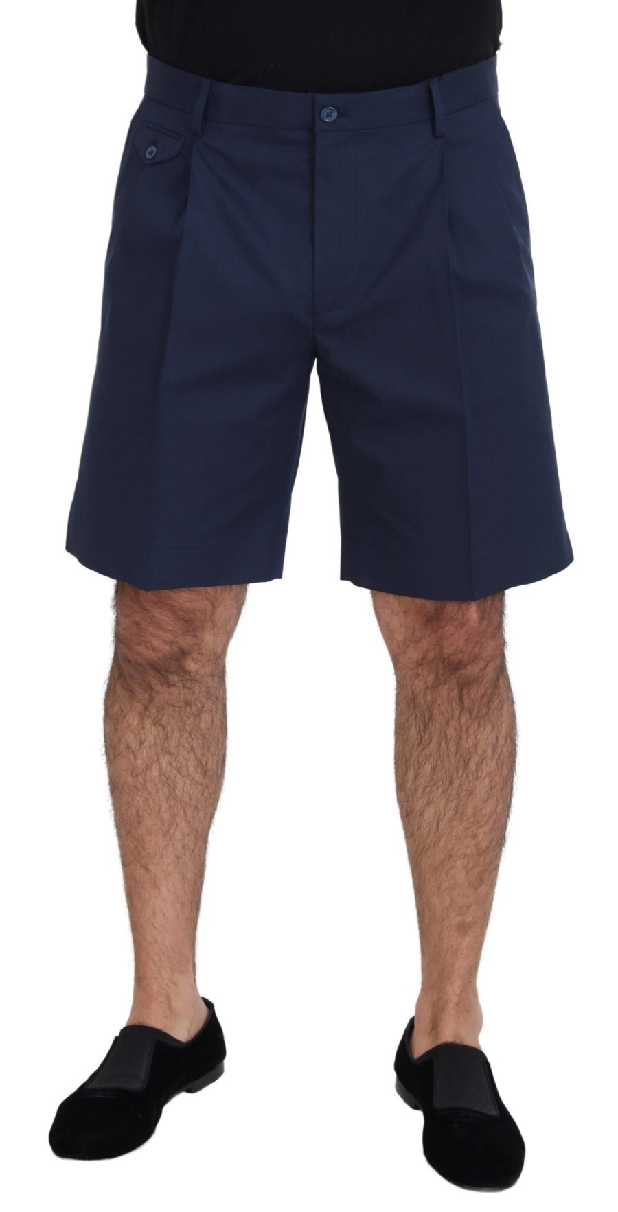 Men Dolce & Gabbana Men'S Shorts | Dolce & Gabbana Blue Chinos Cotton Stretch Casual Shorts