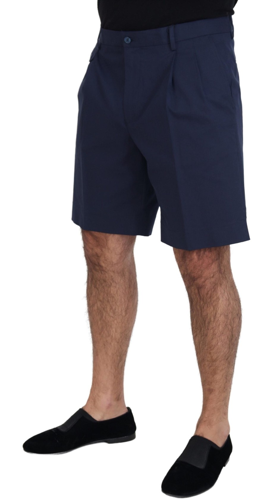 Men Dolce & Gabbana Men'S Shorts | Dolce & Gabbana Blue Chinos Cotton Stretch Casual Shorts