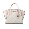 Women Michael Kors Women Satchel Bags | Michael Kors Avril Small Powder Blush Pvc Leather Top Zip Satchel Cros