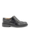 Men Saxone of Scotland Men'S Formal | Saxone Of Scotland Black Spazzolato Leather Mens Laced Full Brogue Sho