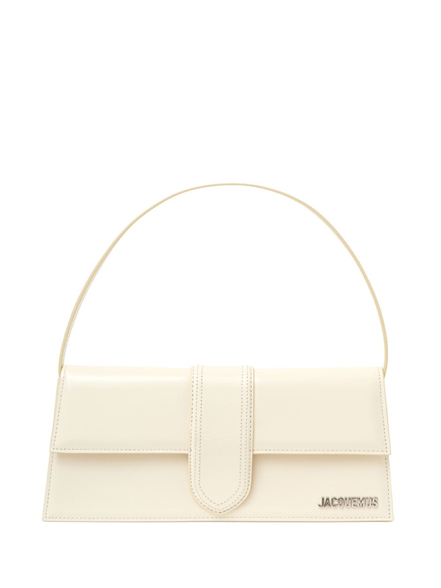 Women Jacquemus Women'S Clutch Bags | Jacquemus Ivory Leather Le Bambino Long Shoulder Bag