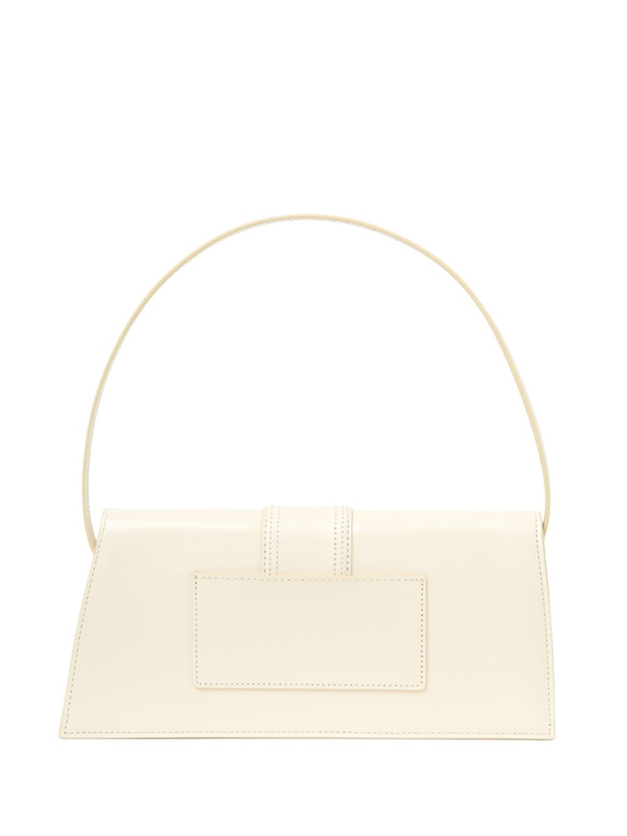 Women Jacquemus Women'S Clutch Bags | Jacquemus Ivory Leather Le Bambino Long Shoulder Bag