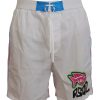 Men Dsquared² Men'S Swimwear | Dsquared White Pink Logo Print Men Beachwear Shorts Swimwear