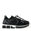 Men Dolce & Gabbana Men'S Sneakers | Dolce & Gabbana Black Sorrento Lace Up Low Top Men Sneakers Shoes