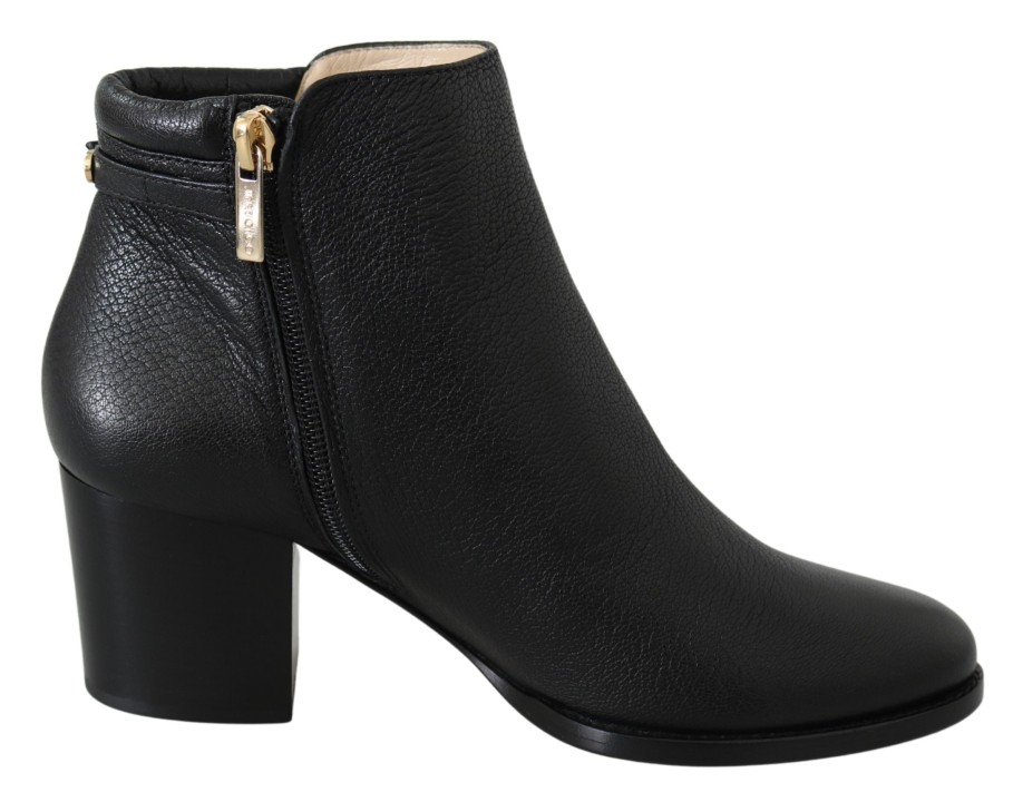 Women Jimmy Choo Women'S Boots | Jimmy Choo Black Leather Method 65 Boots