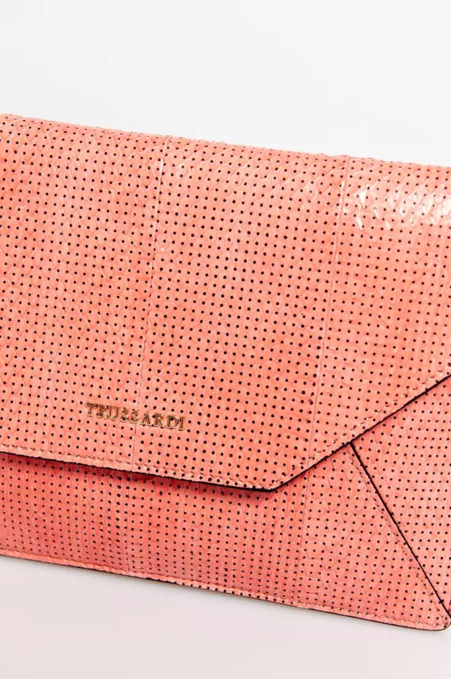 Women Trussardi Women'S Clutch Bags | Trussardi Elegant Envelope Clutch In Elaphe With Chic Detailing