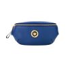 Women Versace Women Belt Bags | Versace Small Navy Calf Leather Medusa Pendant Fanny Waist Pack Belt B