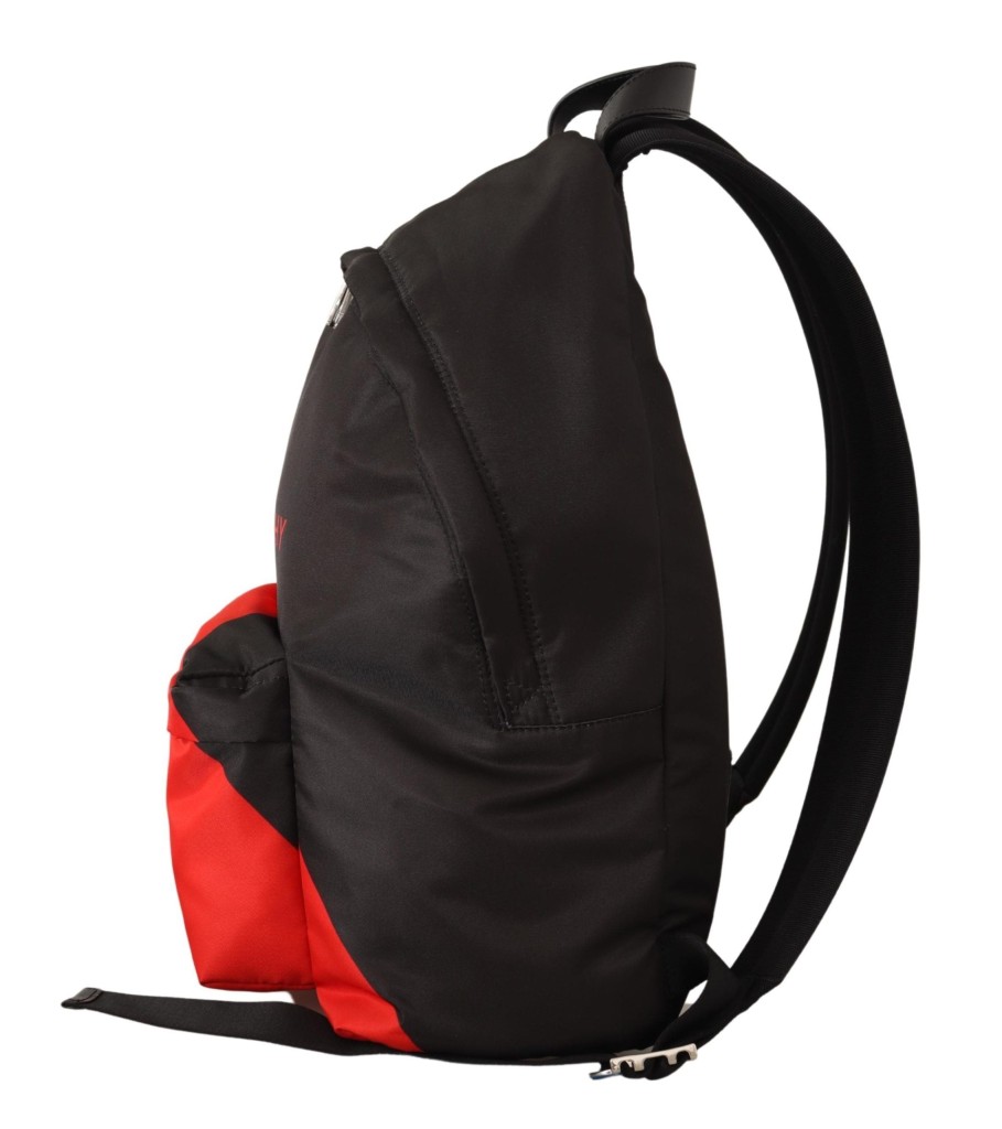 Men Givenchy Men Backpacks | Givenchy Red & Black Nylon Urban Backpack