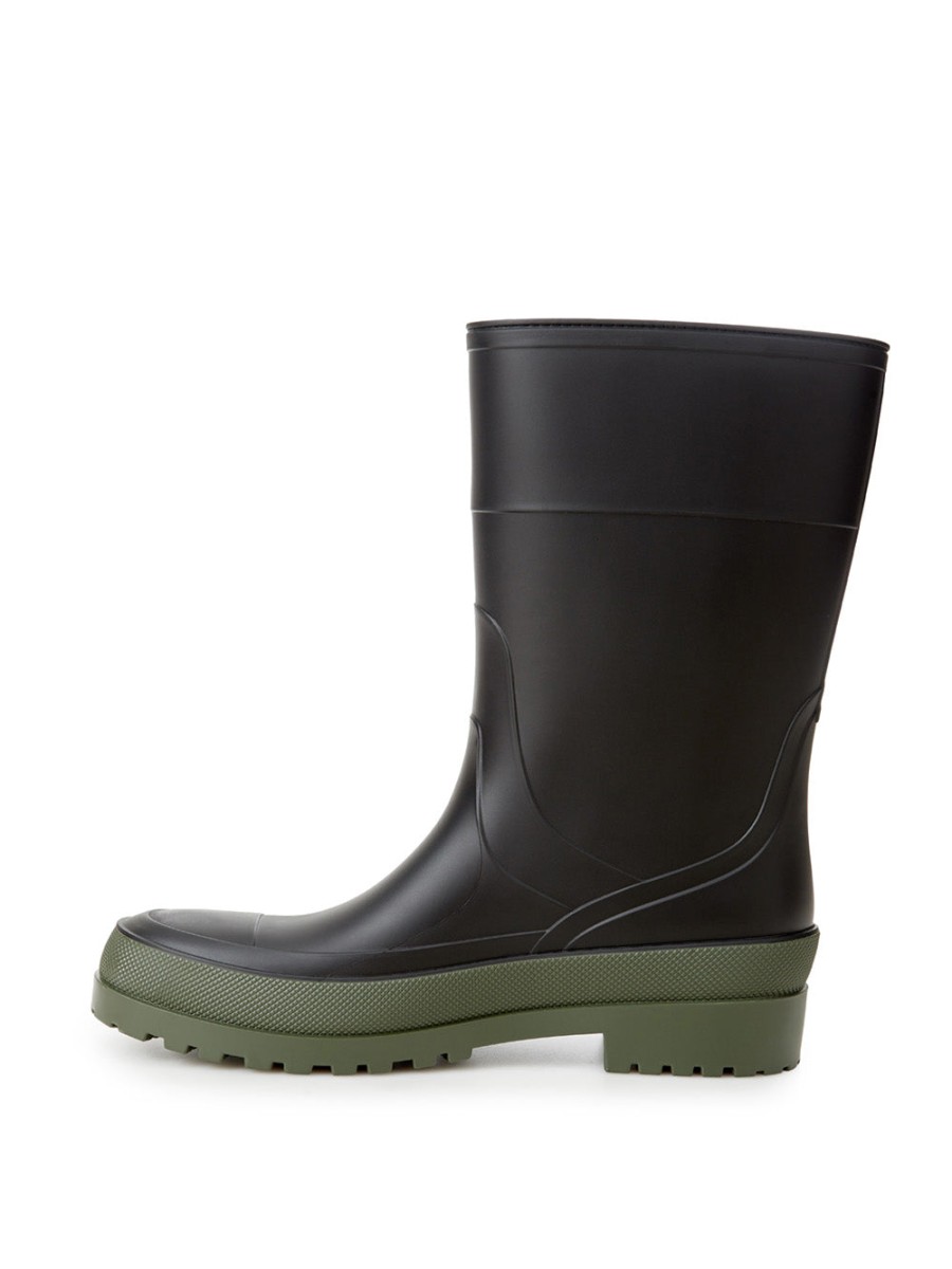 Women Dior Women'S Boots | Dior Rubber Black Boots With Logo