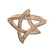 Women Nialaya Women'S Rings | Nialaya Gold Star Clear Cz Gold 925 Silver Ring