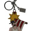 Men Dolce & Gabbana Men'S Keychains | Dolce & Gabbana Multicolor Leather Beach Sun Sicily Keychain