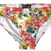 Women Dolce & Gabbana Women'S Underwear | Dolce & Gabbana Multicolor Floral Beachwear Swimwear Bottom Bikini