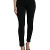 Women Dolce & Gabbana Women'S Pants & Jeans | Dolce & Gabbana Black Cotton Mid Waist Skinny Denim Jeans