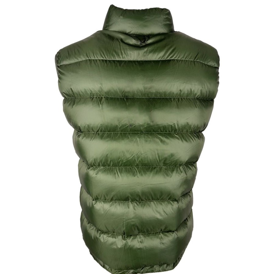 Men Centogrammi Men'S Vests | Centogrammi Reversible Green & Grey Duck Down Vest