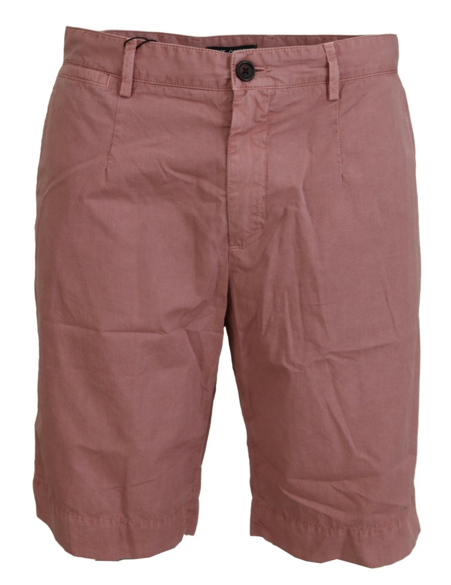 Men Dolce & Gabbana Men'S Shorts | Dolce & Gabbana Pink Chinos Cotton Casual Mens Shorts