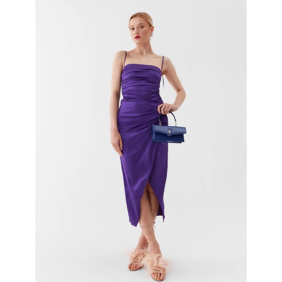 Women Patrizia Pepe Women'S Dresses | Patrizia Pepe Purple Viscose Dress