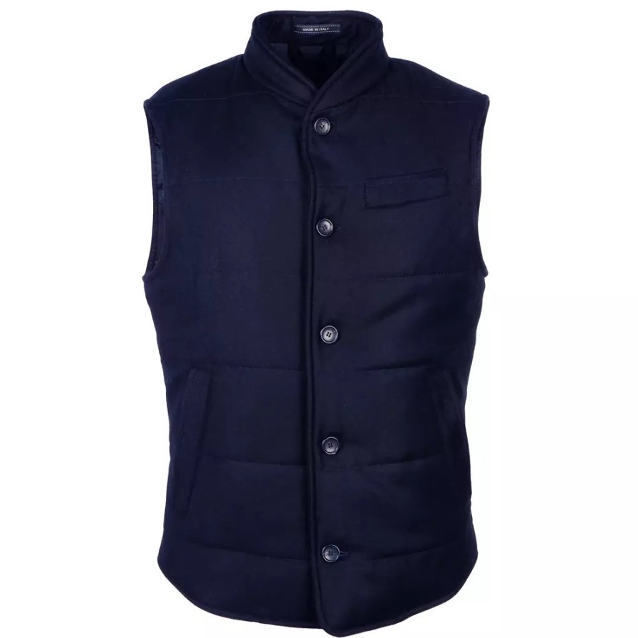 Men Made in Italy Men'S Vests | Made In Italy Elegant Wool Cashmere Men'S Vest