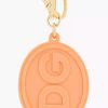 Men Dolce & Gabbana Men'S Keychains | Dolce & Gabbana Chic Orange Logo Keychain With Gold Steel Hardware