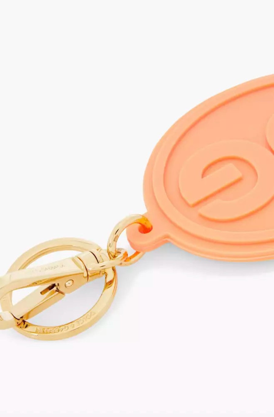 Men Dolce & Gabbana Men'S Keychains | Dolce & Gabbana Chic Orange Logo Keychain With Gold Steel Hardware