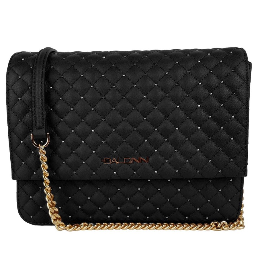 Women Baldinini Trend Women'S Crossbody Bags | Baldinini Trend Quilted Calfskin Shoulder Bag With Stud Detailing