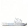 Men Dolce & Gabbana Men'S Slide Sandals | Dolce & Gabbana White Rubber Sandals Slippers Beachwear Men Shoes