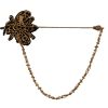 Women Dolce & Gabbana Women'S Brooches | Dolce & Gabbana Gold Brass Black Crystal Bee Lapel Pin Brooch