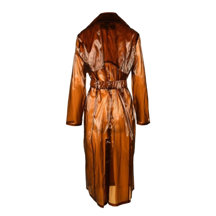 Women Patrizia Pepe Women'S Jackets & Coats | Patrizia Pepe Brown Polyester Jackets & Coat