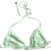 Women Dolce & Gabbana Women'S Swimwear | Dolce & Gabbana Green Nylon Beachwear Swimwear 2 Piece Bikini