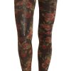 Women Dolce & Gabbana Women'S Tights And Socks | Dolce & Gabbana Black Floral Print Stockings Nylon Tights