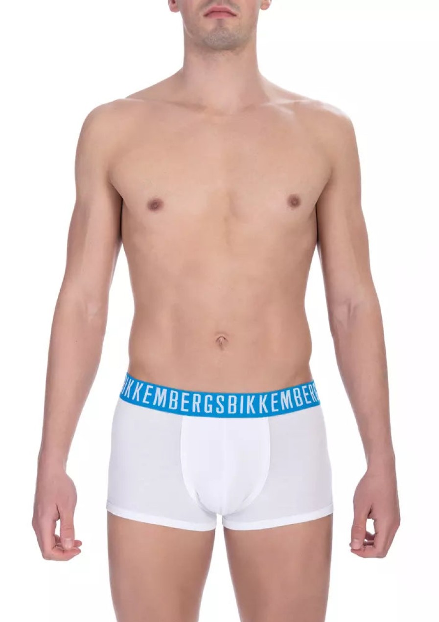 Men Bikkembergs Men'S Underwear | Bikkembergs Chic Triple-Pack Cotton Stretch Trunks