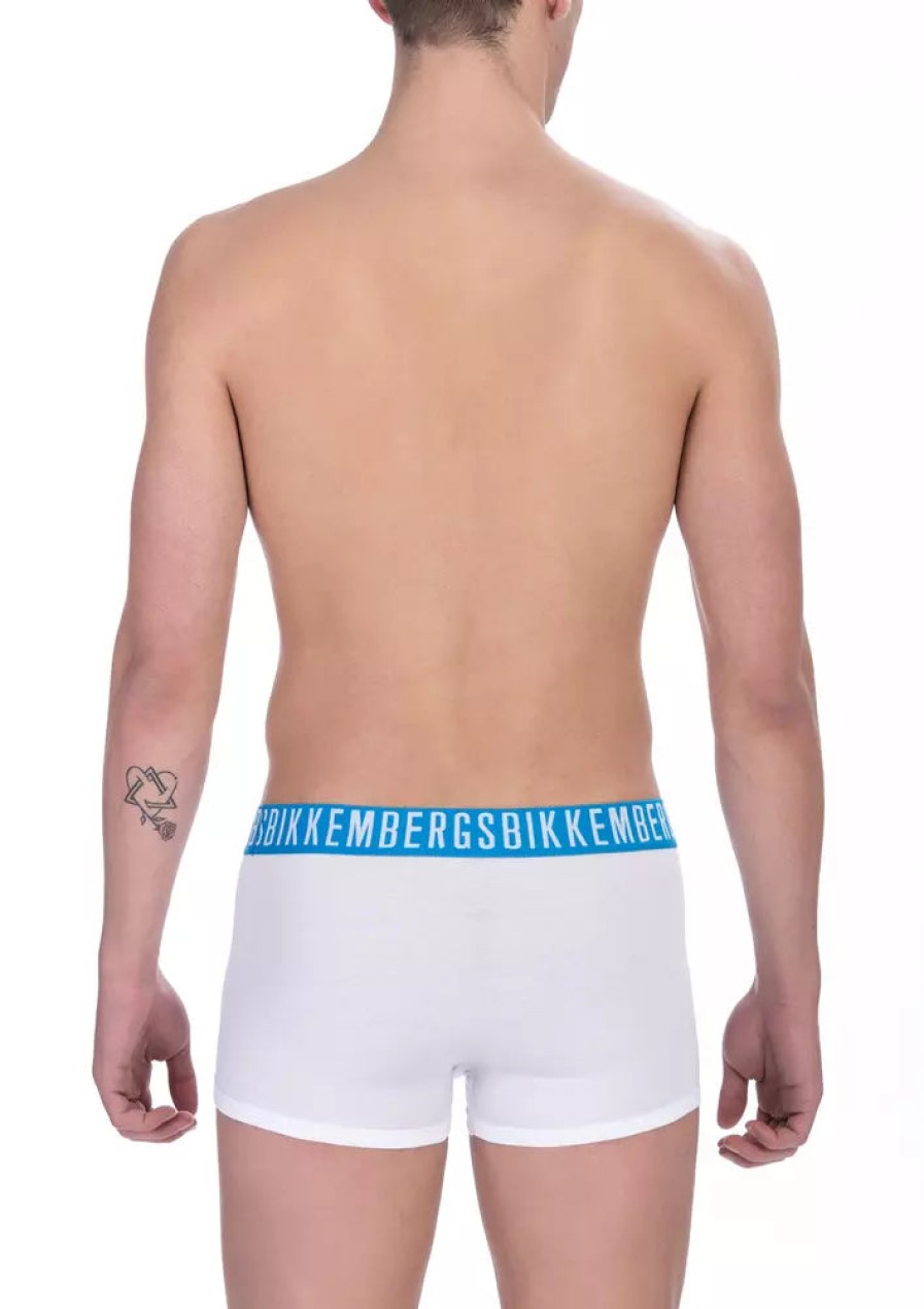 Men Bikkembergs Men'S Underwear | Bikkembergs Chic Triple-Pack Cotton Stretch Trunks