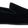 Men Dolce & Gabbana Men'S Loafers | Dolce & Gabbana Black Velvet Slipper Loafers Slipon Shoes