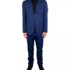 Men Aquascutum Men'S Suits | Aquascutum Elegant Wool Blend Two-Piece Suit In Blue