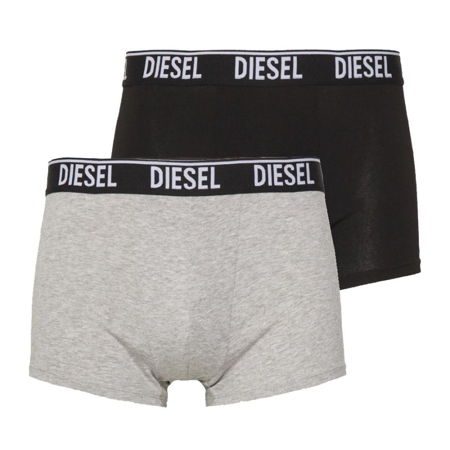 Men Diesel Men'S Underwear | Diesel Sleek Bicolor Cotton Boxer Shorts Duo