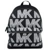 Women Michael Kors Women Backpacks | Michael Kors Cooper Black Signature Pvc Graphic Logo Backpack Bookbag