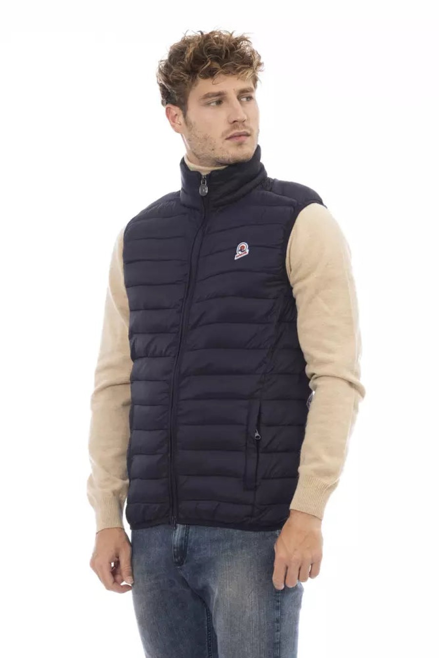 Men Invicta Men'S Vests | Invicta Quilted Contrast Patch Men'S Fashion Vest