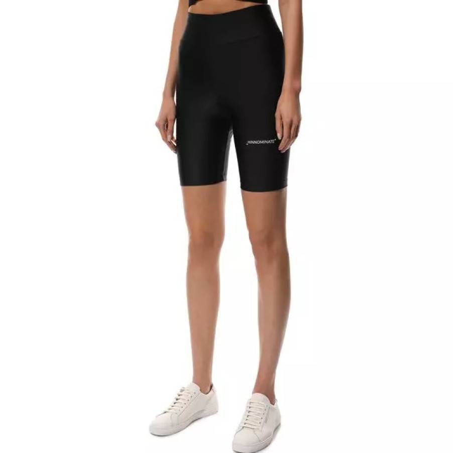 Women Hinnominate Women'S Shorts | Hinnominate Sleek Lycra Cycling Leggings With Chic Logo