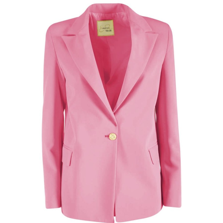 Women Yes Zee Women'S Suits & Blazers | Yes Zee Chic Summer Crepe Jacket With Flap Pockets