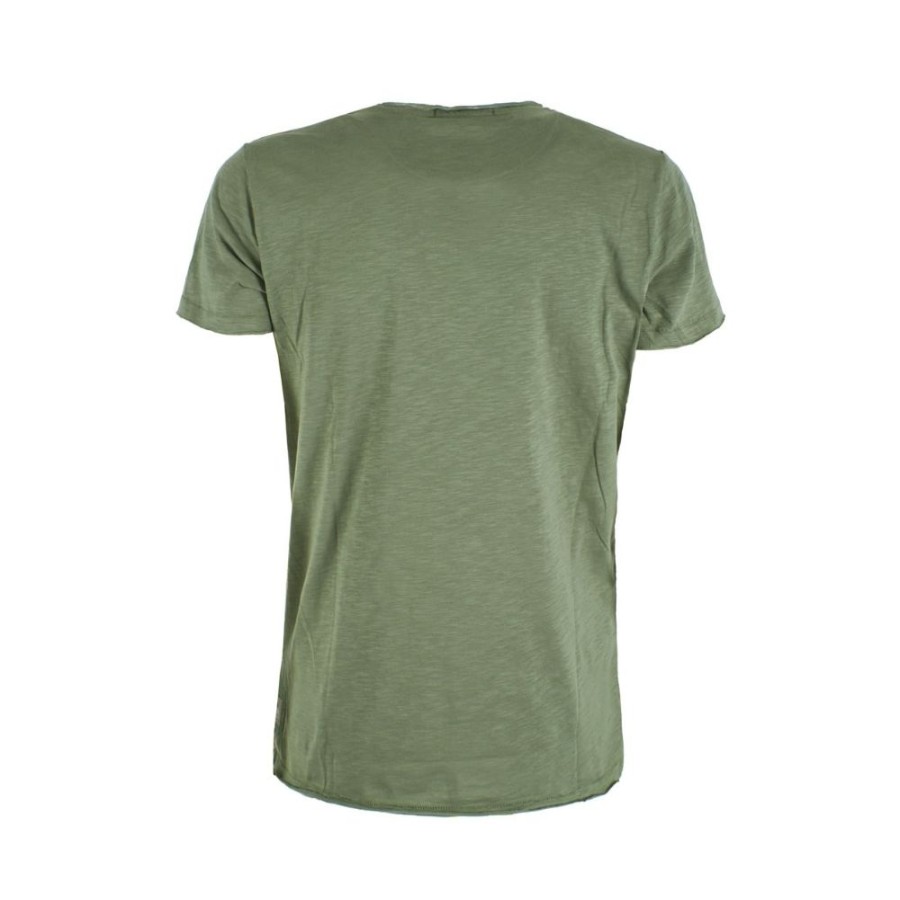 Men Yes Zee Men'S T-Shirts | Yes Zee Chic V-Neck Cotton Tee With Front Pocket