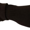 Women Costume National Women'S Gloves | Costume National Brown Wool Knitted One Size Wrist Length Gloves