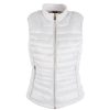 Women Yes Zee Women'S Vest | Yes Zee Chic White Sleeveless Technical Vest