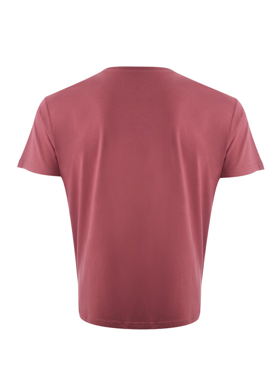 Men Kenzo Men'S T-Shirts | Kenzo Light Red Cotton T-Shirt With Tiger Print And Front Logo