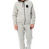 Men Billionaire Italian Couture Men'S Sweatsuit | Billionaire Italian Couture Gray Cotton Hooded Sweatsuit - Genuine Authentic Brand Llc