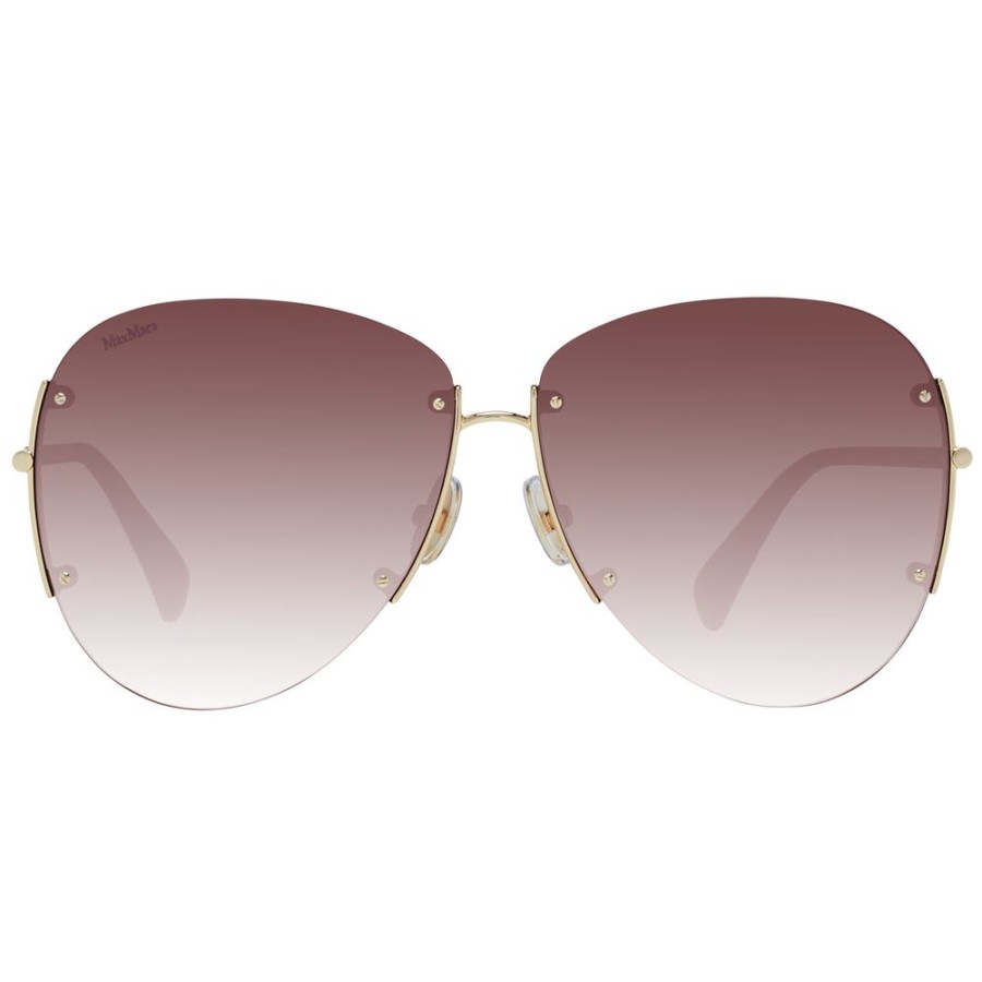 Women Max Mara | Max Mara Gold Women Sunglasses