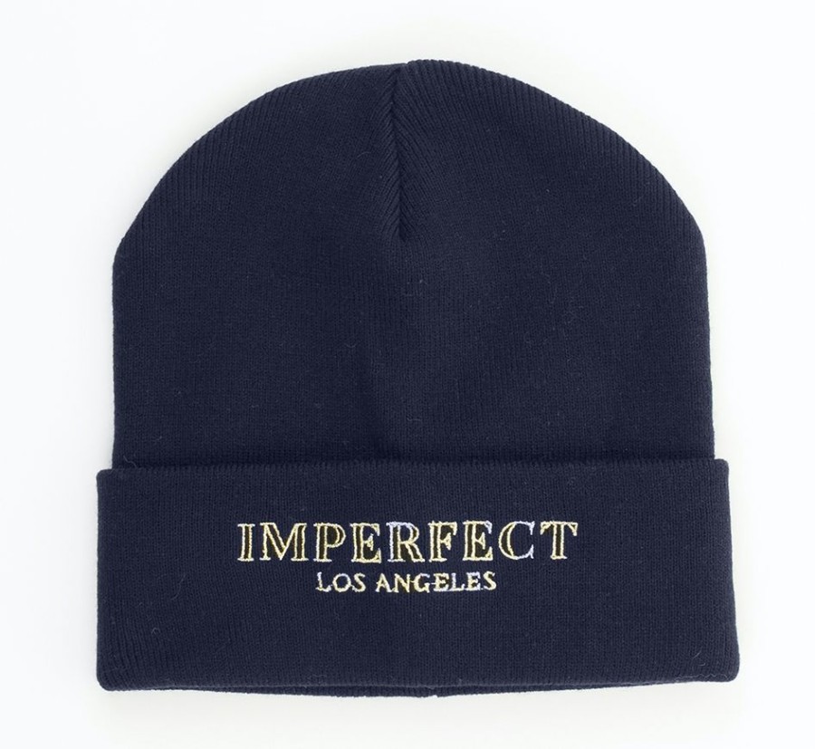 Women Imperfect Women'S Hats | Imperfect Elegant Blue Cap With Signature Logo